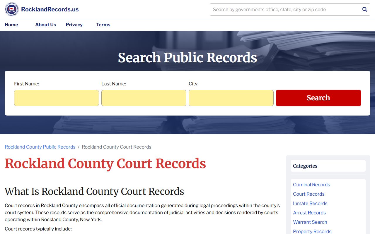 Ramapo family court records Rockland County court information
