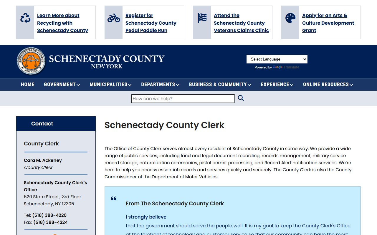 Schenectady family court records county clerk office