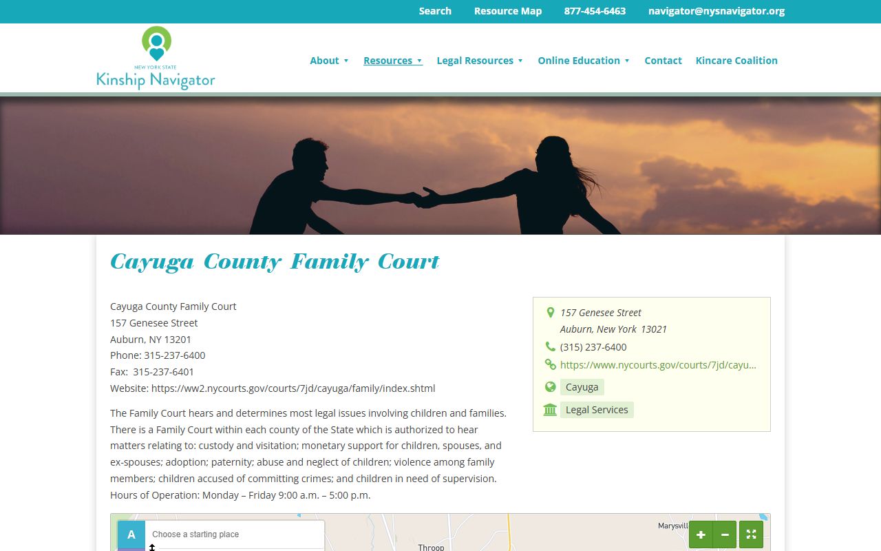 Cayuga County family court records resource directory