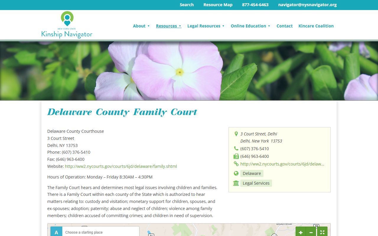 Delaware County Family Court Records resource directory