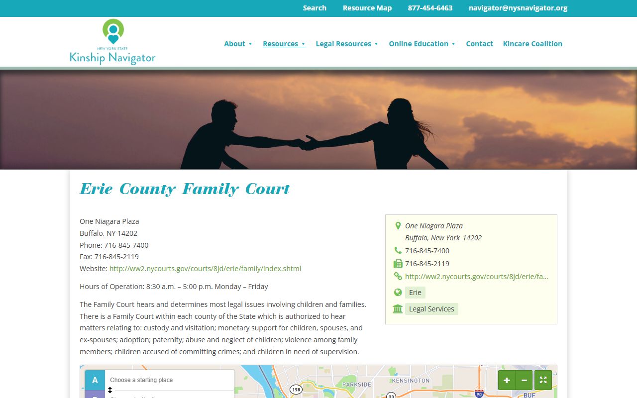 Erie County Family Court Records navigator resource