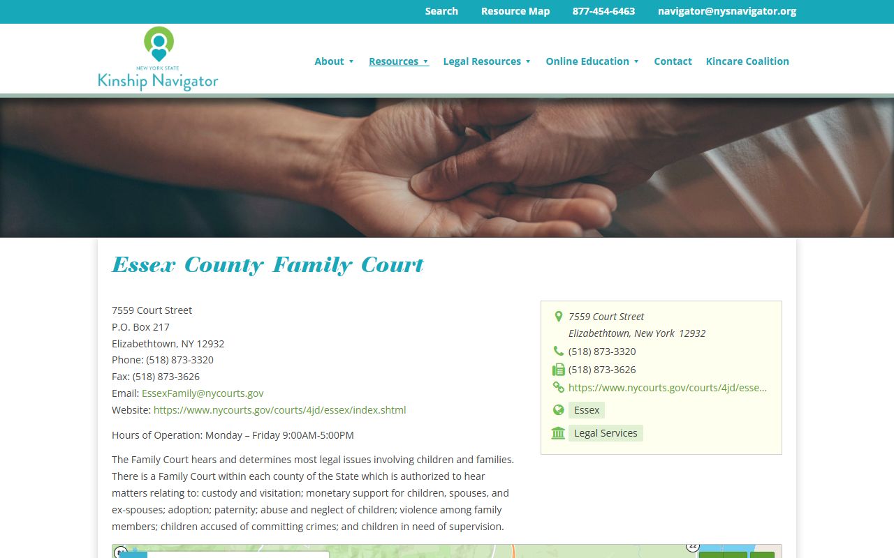 Essex County Family Court Records navigator directory