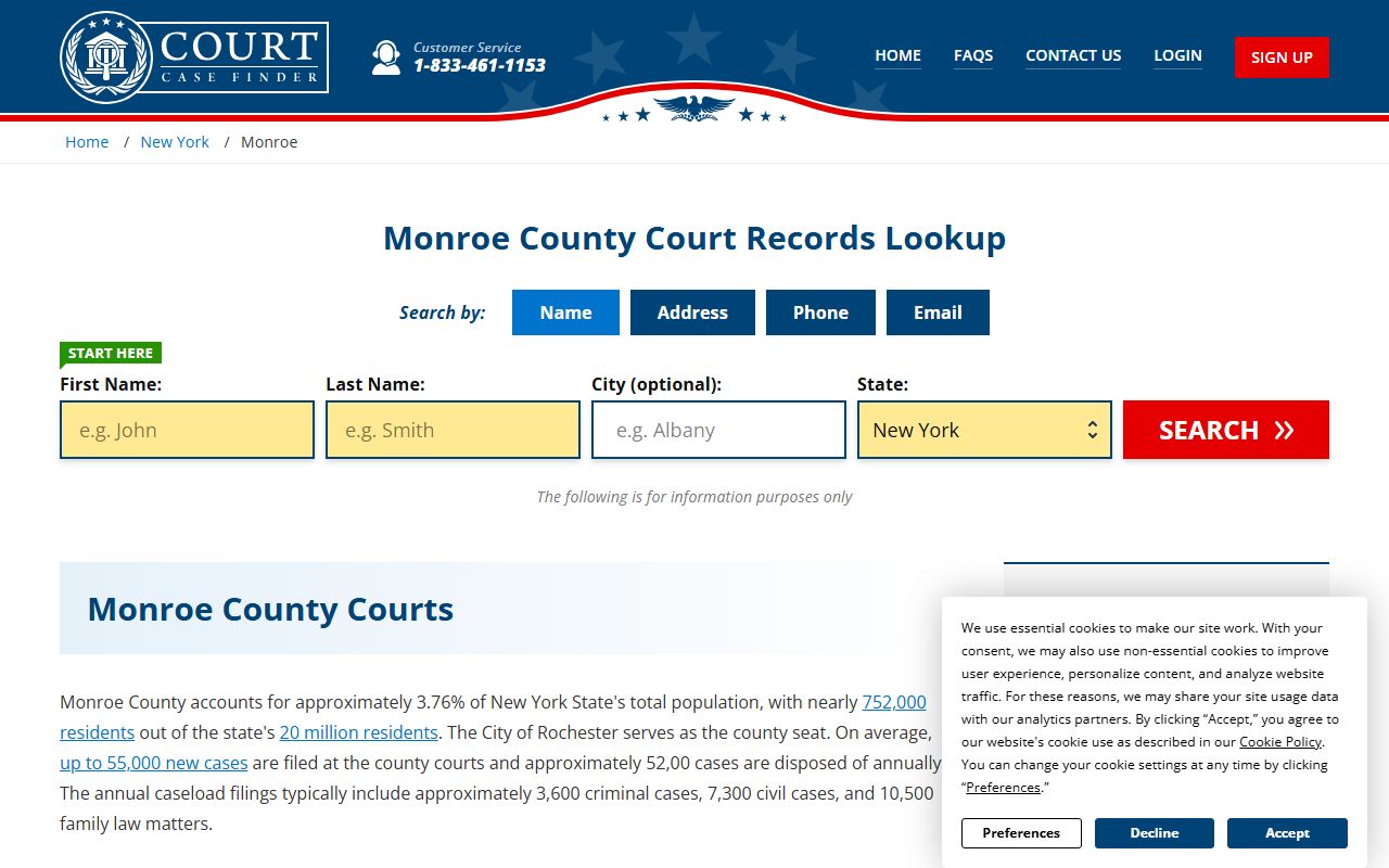 Irondequoit family court records Monroe County court search