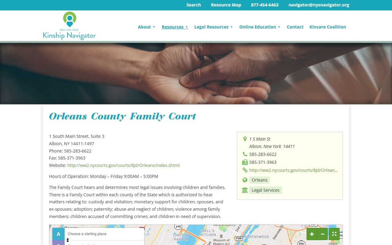 Orleans County family court records resource directory