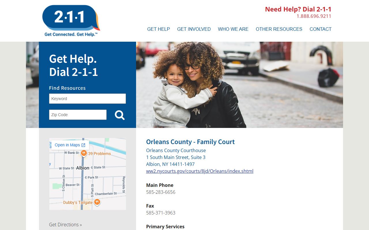 Orleans County family court records 211 Western NY resource