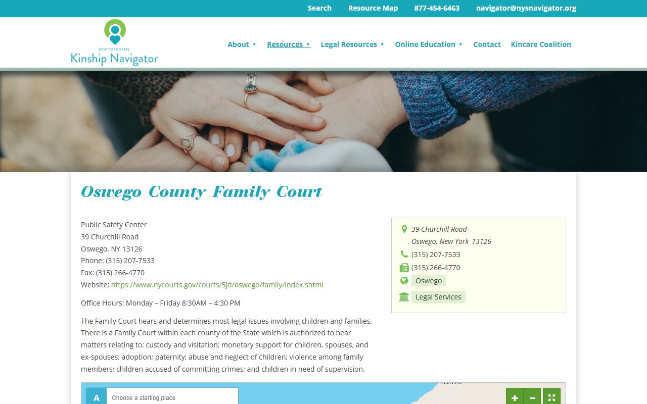 Oswego County family court records NYS Navigator resource