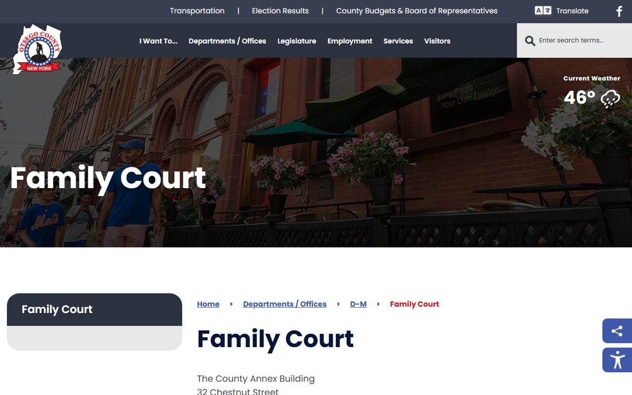 Otsego County family court records official county website