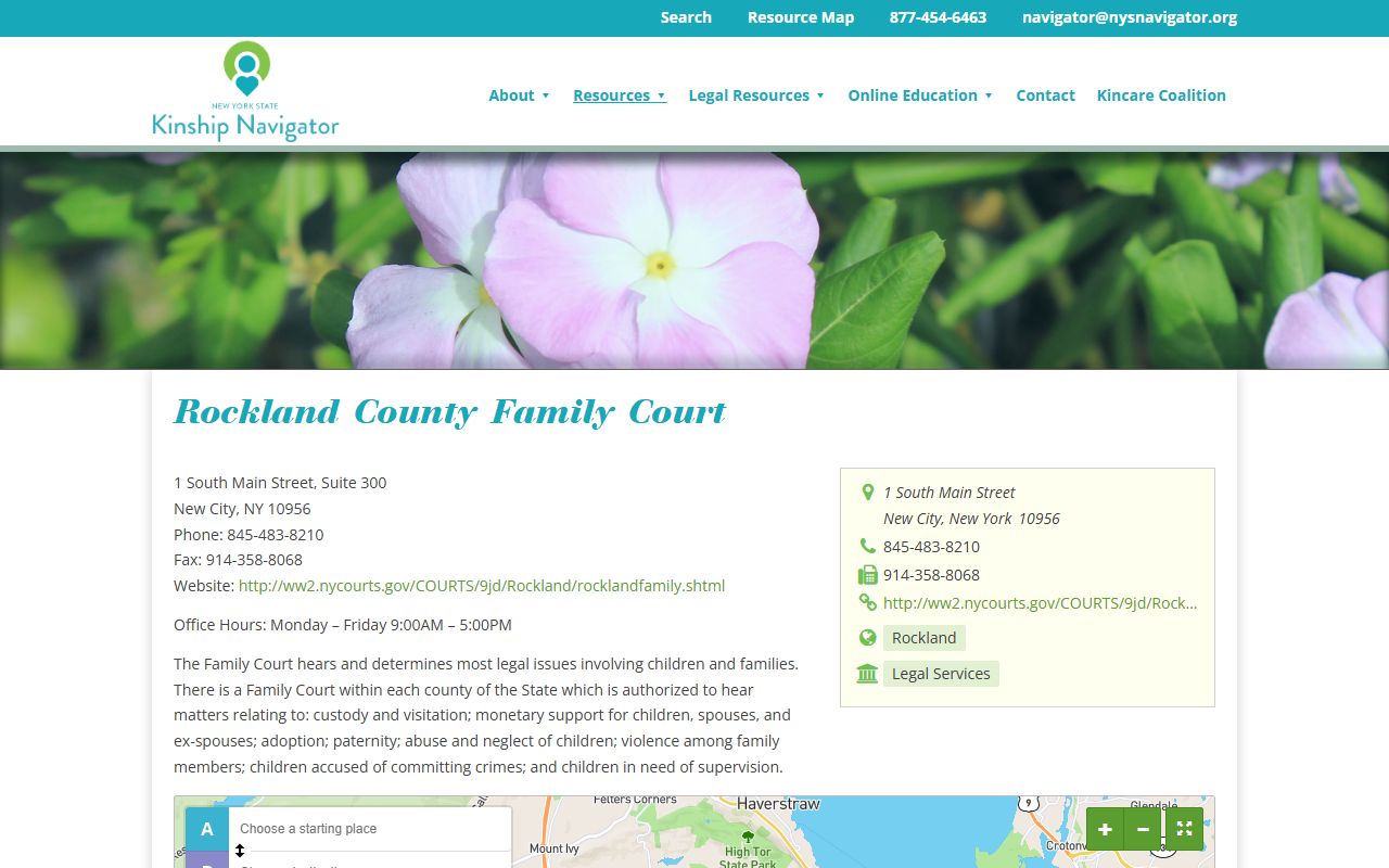 Orangetown family court records Rockland County court directory