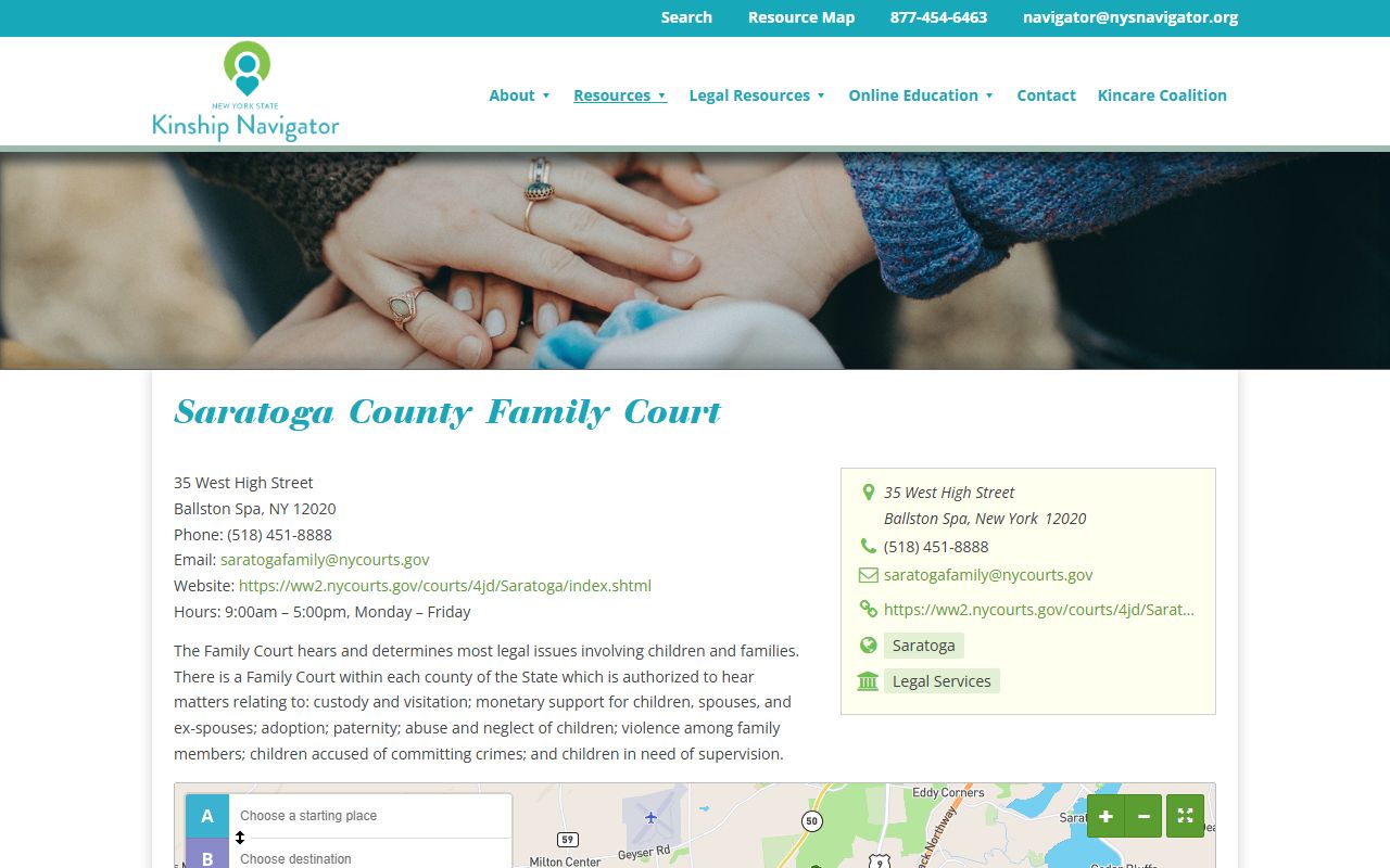 Saratoga County family court records resource directory