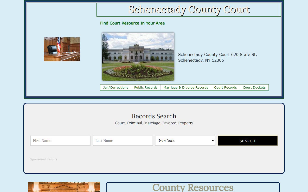 Schenectady County family court records and court system information