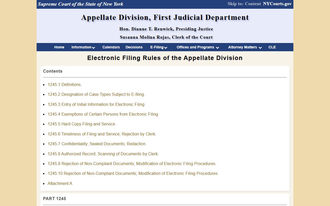 NYSCEF e-filing rules for New York family court records